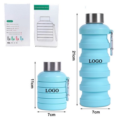 Reusable BPA Free Silicone Collapsible Water Bottle