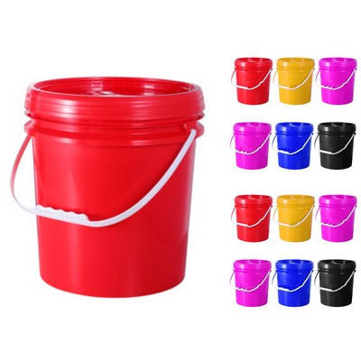 5-Gallon Plastic Bucket with Lid & Handle