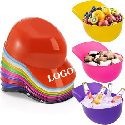 8oz Food Grade PP Baseball Cap Shape Mini Ice Cream Snack Bowl