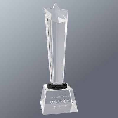 Rising Star with Clear Base, Medium (10"H)