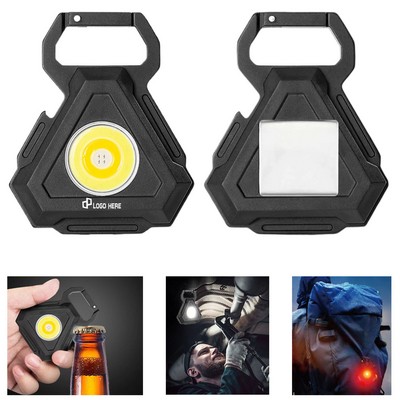 Mini Aluminum Alloy Buckled Flashlight W/ Bottle Opener