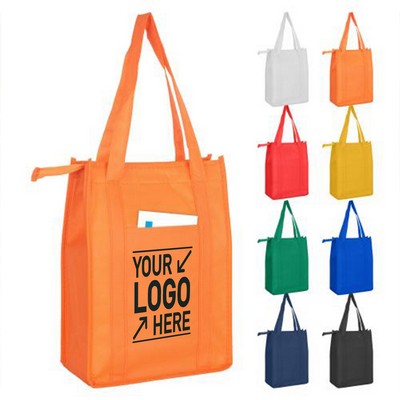Non Woven Cooler Bag with Top Zip Closure