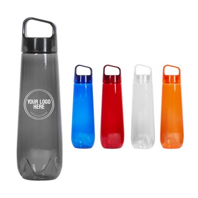 25oz Tritan Plastic Water Bottle with Twist Cap and Carry Handle