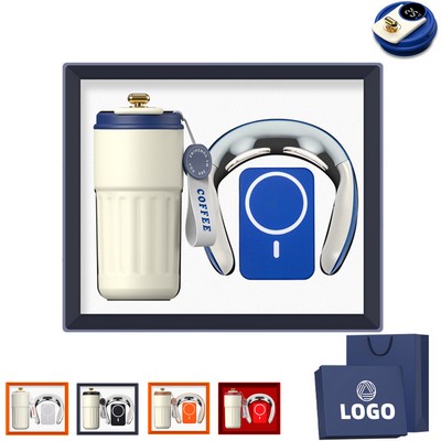 Personalize Coffee Cup Set with Neck Massager and 5000mah Power Bank