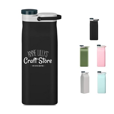 20 oz Silicone Portable Collapsible Water Bottle