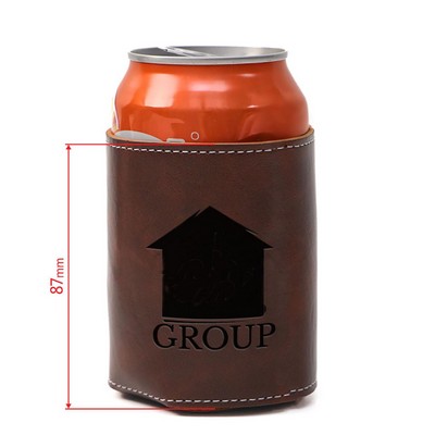 Leatherette Can Coolie Cooler
