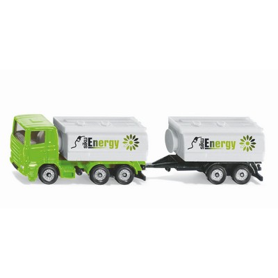 1:87 Truck with Tank Truck Superstructure and Trailer Die-Cast Model