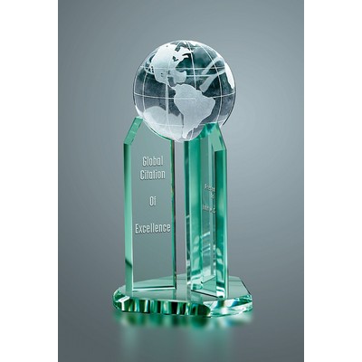 Crystal Citation Award w/Globe