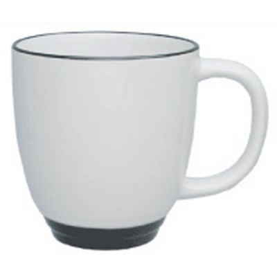 14 Oz. White/ Black Heartland Bistro Mug
