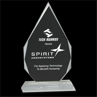 Crystal Diamond Award on Clear Pedestal Base (9")