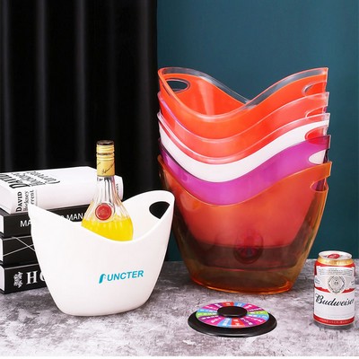 Plastic 8L Ice Bucket WIth Handle For Bar For Party