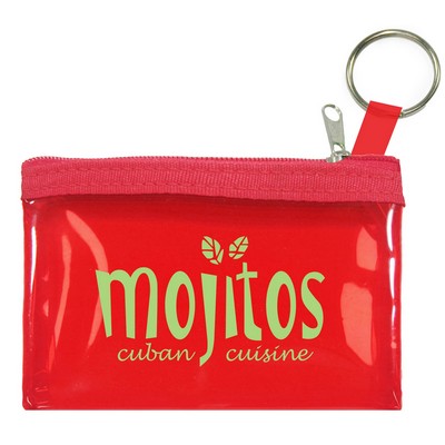 The Rainbow Translucent/ Crystal Clear Zip Pouches w/ Key Ring