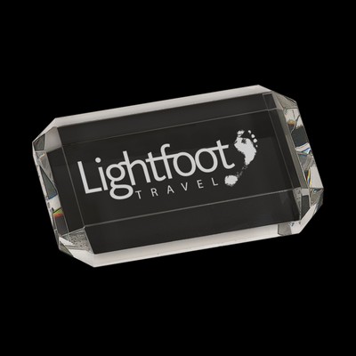 Crystal Rectangle Paperweight (4"x2¾")