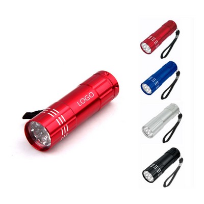9 LED Flashlight with Strap