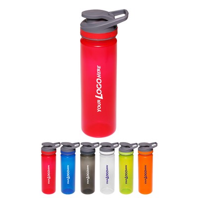 Plastic Sports Water Bottles with Flip Lid 22 oz