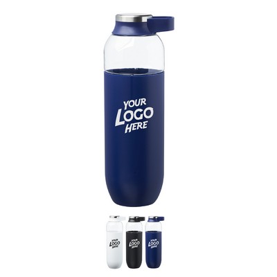 Strike Plastic Water Bottles with Carrier Handle 27 oz