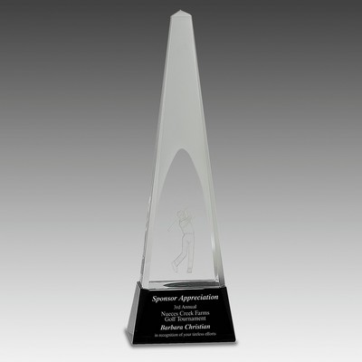 Crystal 3D Golf Spire on Pedestal Base