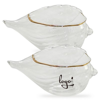 Conch-Shaped Dessert Glass Bowl