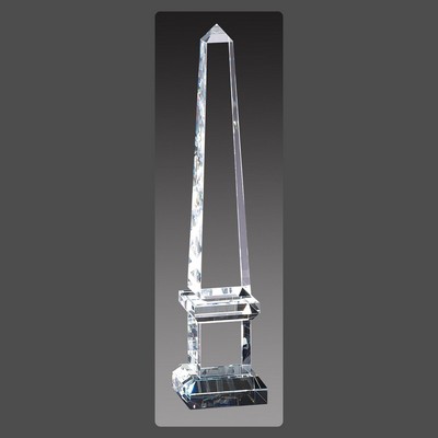 Crystal Obelisk Towers on Pedestal (2¾"x12")