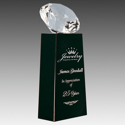 Crystal Diamond on Crystal Pedestal