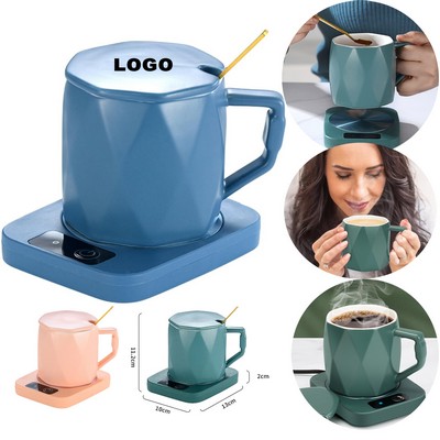 Custom Home Office Desk Smart Coffee Warmer Heated Coffee Mug Set