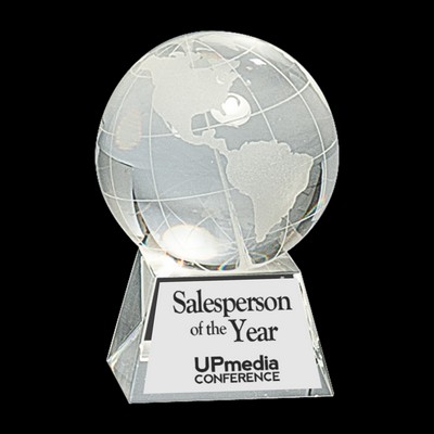 Crystal Globe Award on Clear Base (5½")