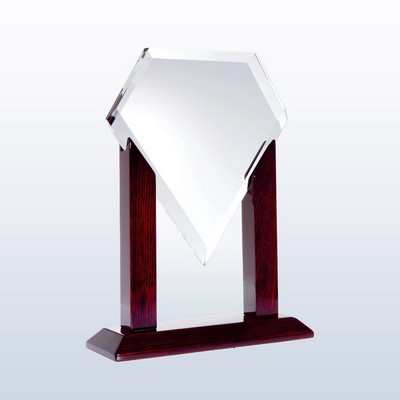 10'' Optic Crystal Heroic Diamond Award