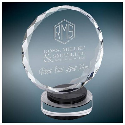 Kent Circle Crystal Award, 7"H