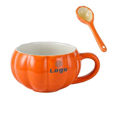 Pumpkin Cup With Lid And Spoon