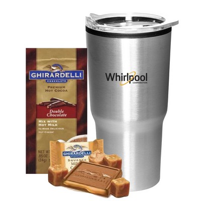 Ghirardelli Cocoa & Chocolate Square w/20 Oz. Stainless Tumbler