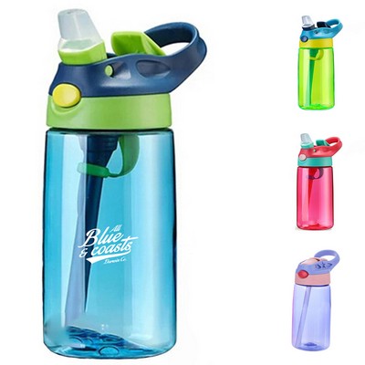 16oz Kid Water Bottle with Straw and Handle