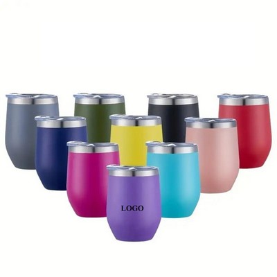 Sleek Vacuum Insulated 12oz Wine Tumbler