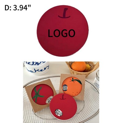 Cute Fruit & Vegetable Ceramic Coaster