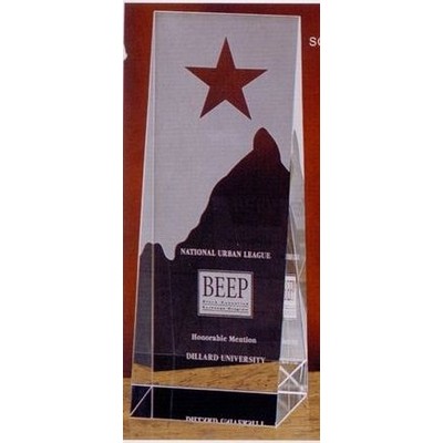 Star on Wedge Crystal Award