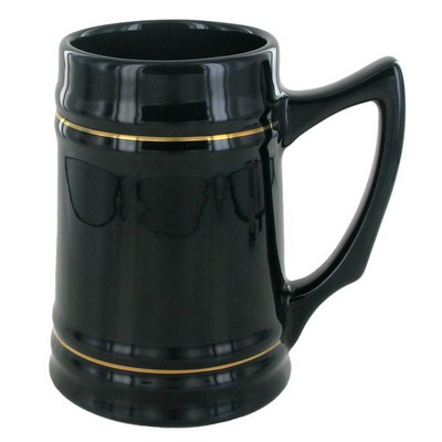 28 Oz. Black Ceramic Tankard Cup