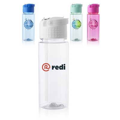 17 oz. Transparent Plastic Water Bottle with Carrying Handle