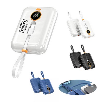 Portable Power Bank 10000mAh High Capacity 65W 20W Super Fast Charging PD Li polymer ABS Micro USB T