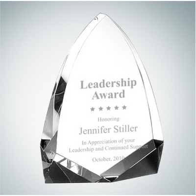 Cathedral Optical Crystal Award Plaque (Medium)