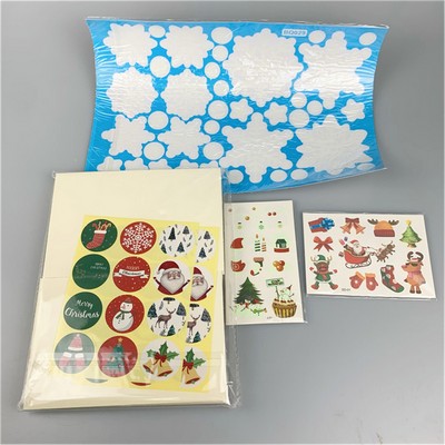 Christmas Sticker And Card Kit With Customized Box