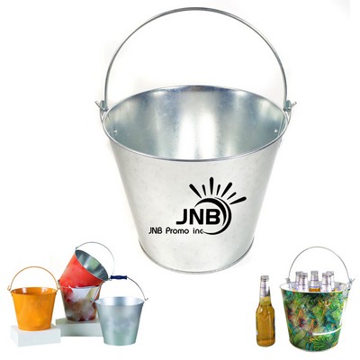 5L Galvanized Metal Beer Ice Bucket