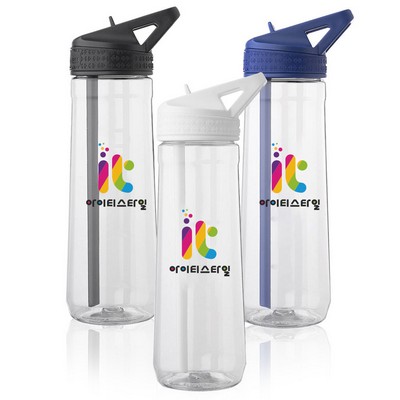 30 oz. Fitness Plastic Water Bottle with Sip Straw