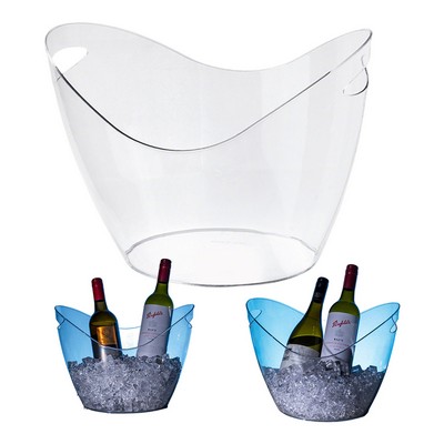 8 Liter Clear Acrylic Ice Bucket with Cut-Out Handles
