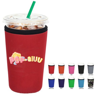 Reusable Iced Coffee Insulator Sleeve Medium