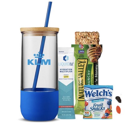 Tumbler w/Straw, Liquid IV & Snacks