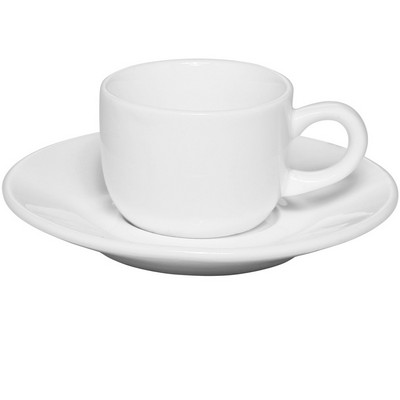 Porcelain Espresso Cups with Saucer - 2.5 oz