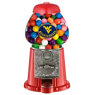 Red 9" Metal w/Glass Gumball / Candy Dispenser Machine- w/ Full Color Logo