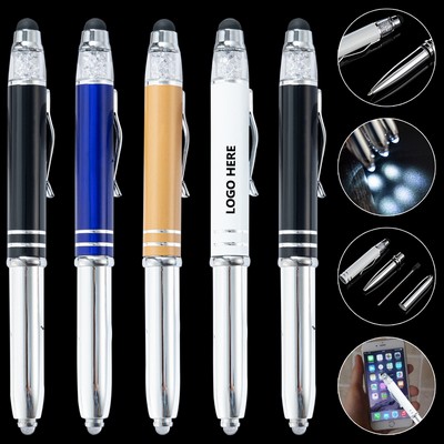 Executive 3-in-1 Metal Pen w/LED Light