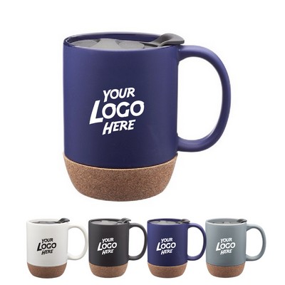 Ceramic Custom Mugs with Cork Bottom - 13 oz