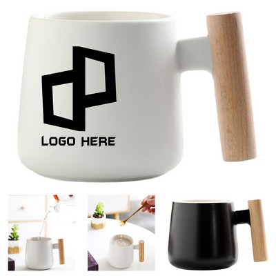 Ceramic Tea Cup Mugs W/ Bamboo Lid