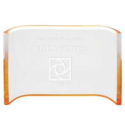 Gold Acrylic Crescent Award